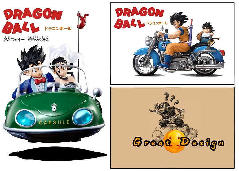 Great Design Studio Transportation Series 02 Goku & Gohan (Ready Stock)