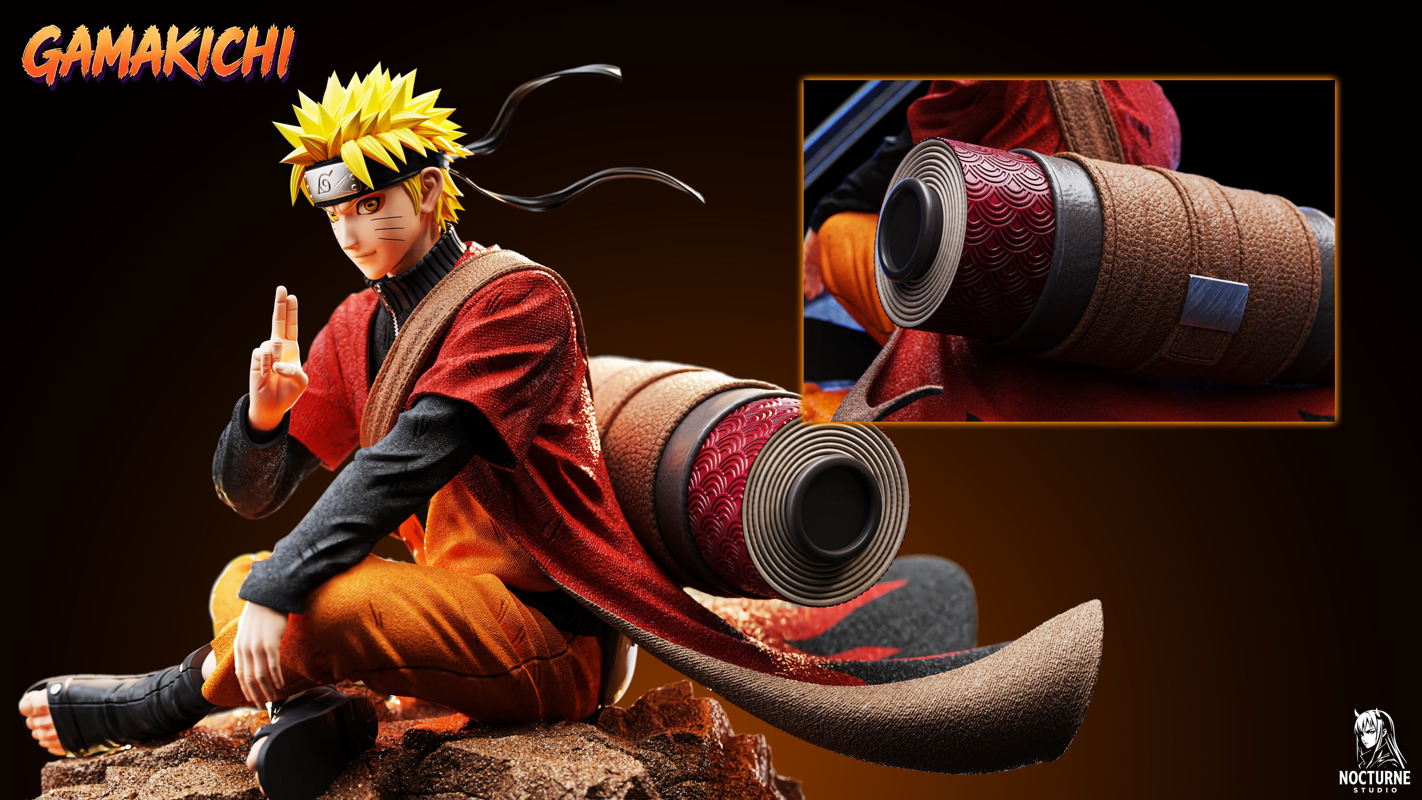 (Pre-order) Nocturne Studio Naruto Shippuden Naruto and Gamakichi