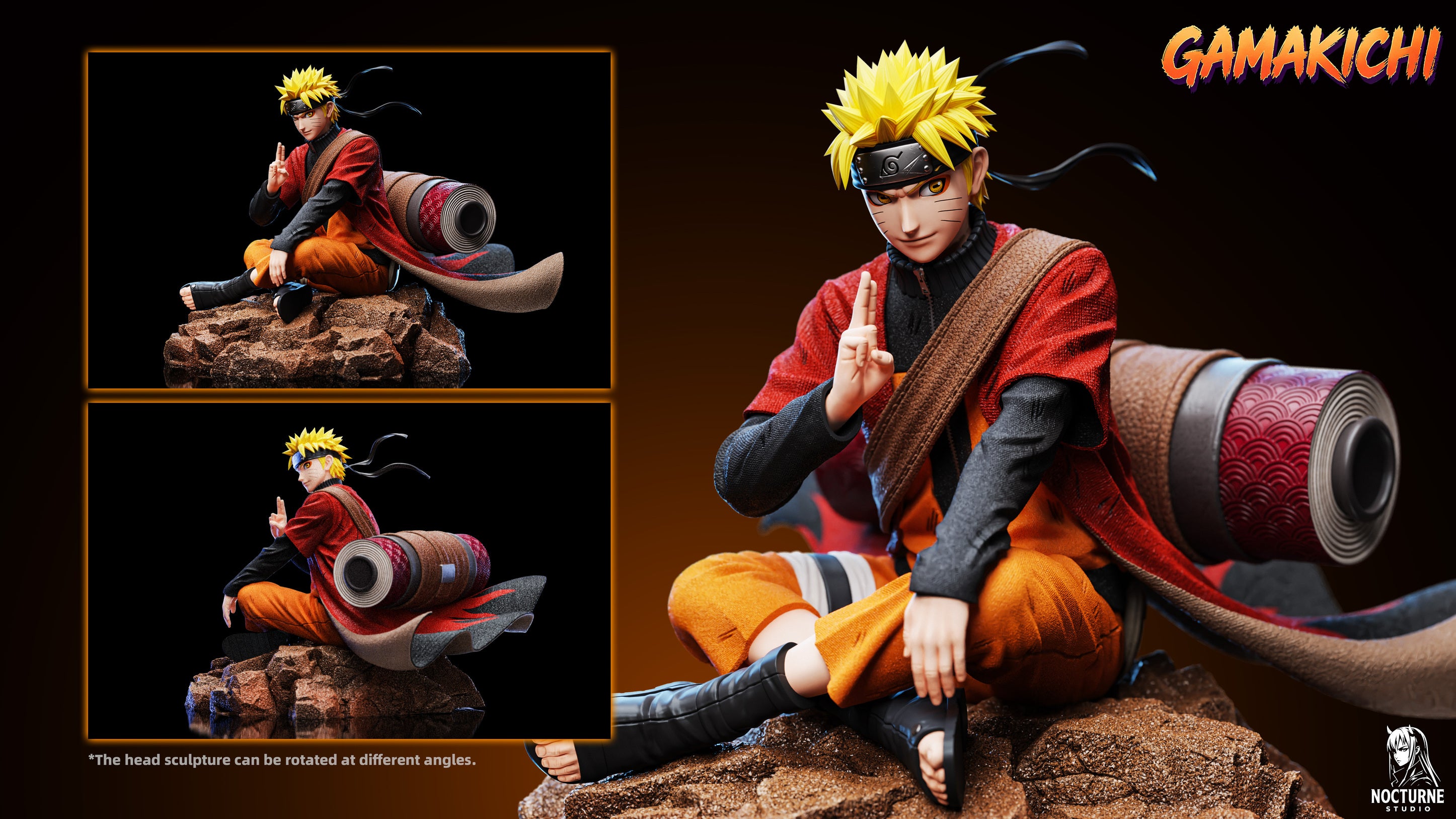 (Pre-order) Nocturne Studio Naruto Shippuden Naruto and Gamakichi