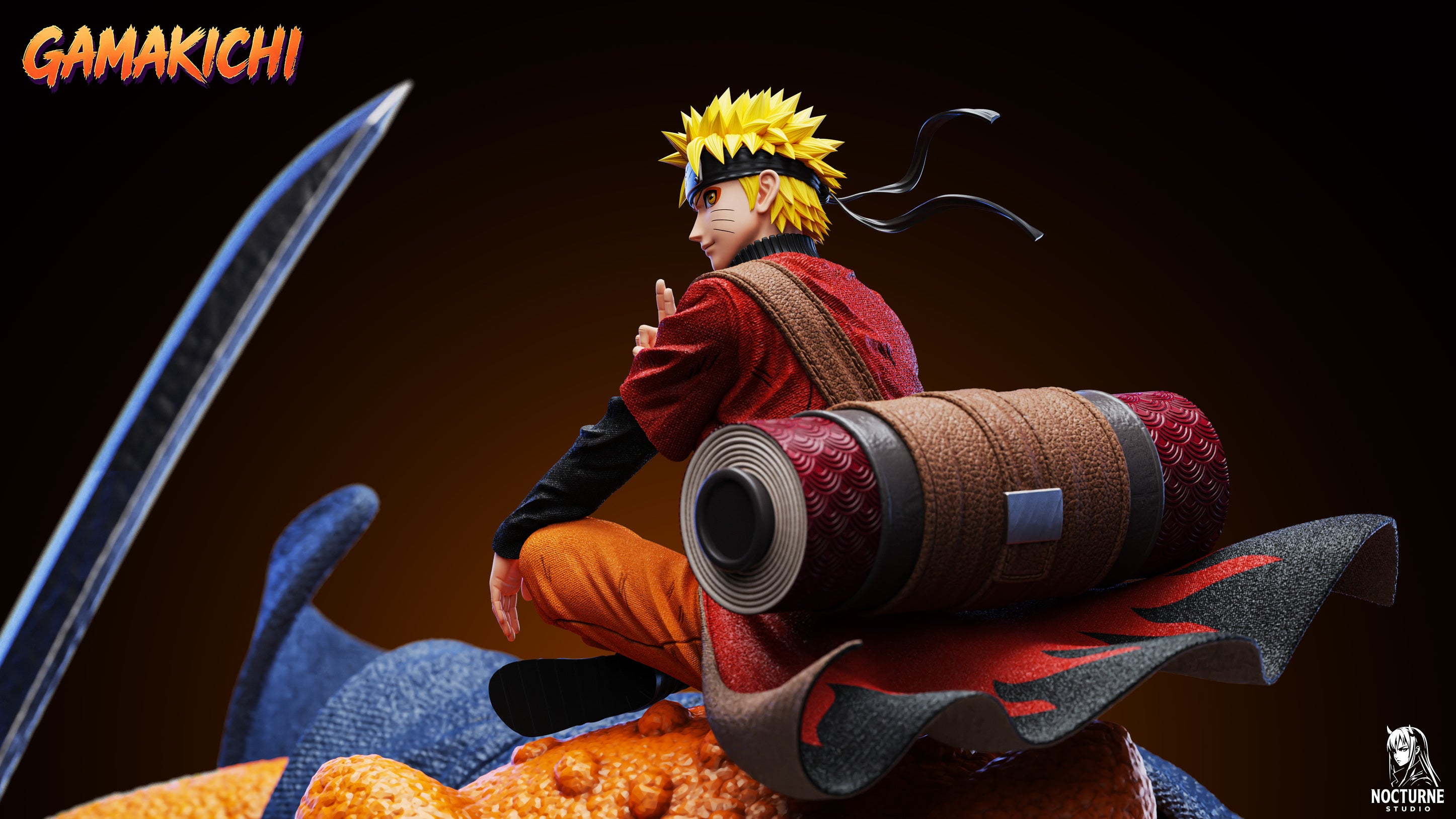 (Pre-order) Nocturne Studio Naruto Shippuden Naruto and Gamakichi