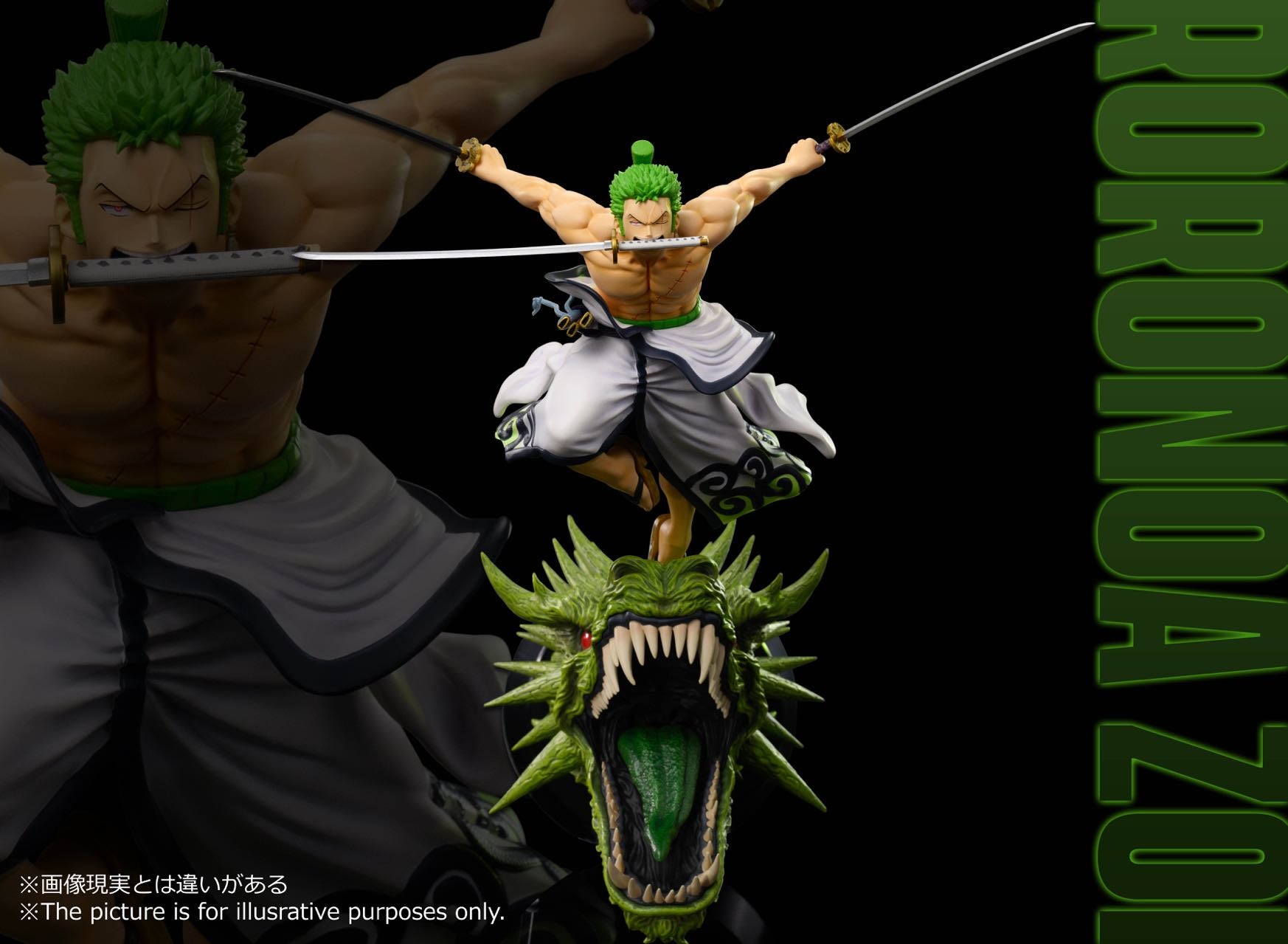 One Piece Roronoa Zoro Wano Arc 1/8 Wall-Mounted Licensed Statue (Ready Stock)